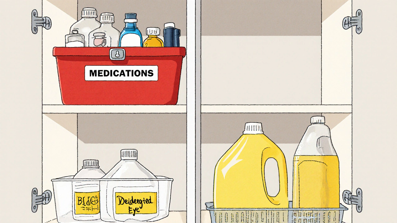 How to Separate Household Chemicals from Medication Storage for Safety