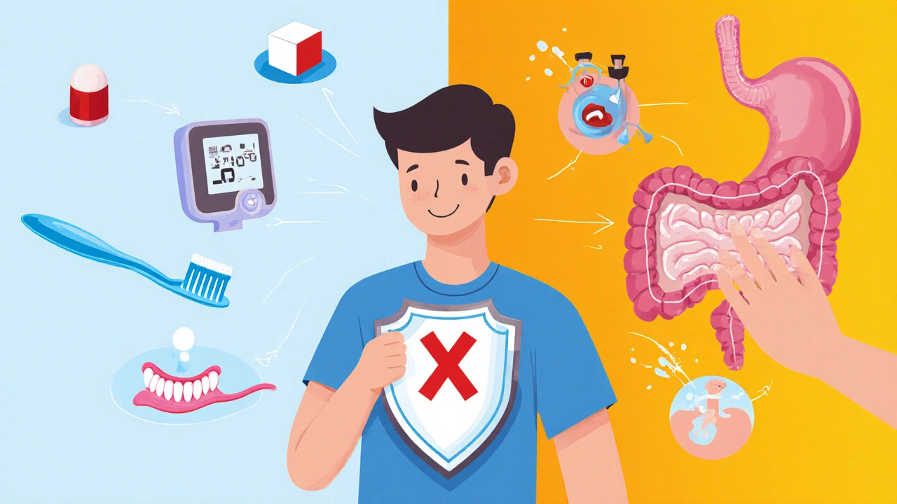 Patient with weakened immunity using prevention strategies to avoid Candida recurrence