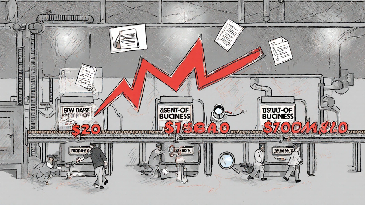 Single generic drug manufacturer with two closed lines, one producing doxycycline with a massive price spike, FDA inspectors arriving.