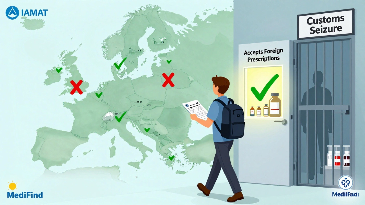 Global map showing countries where medications are easily accessible versus restricted.