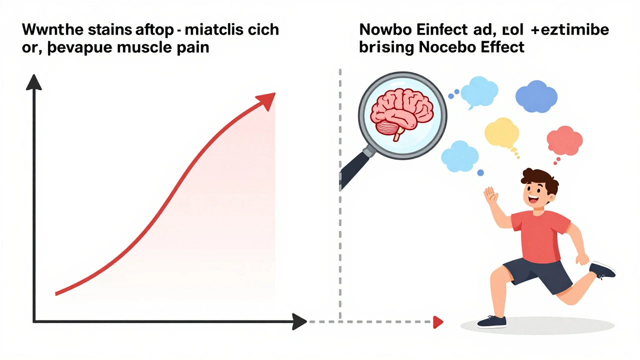 Timeline comparison of stopping statins vs. using alternatives, showing heart risk decrease and LDL improvement.